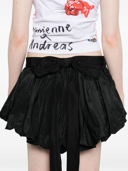 Dsquared2 Ruffled Tulle Tutu Skirt with Bow Black Black