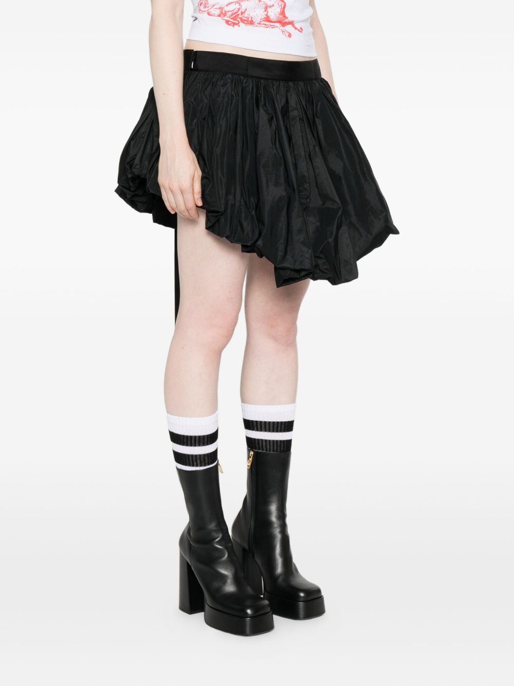 Dsquared2 Ruffled Tulle Tutu Skirt with Bow Black Black