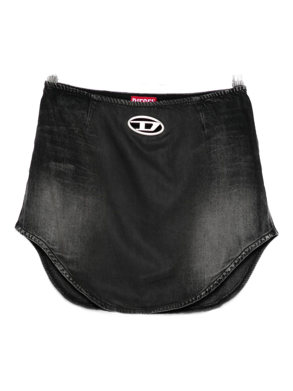 Diesel Denim Curved Hem Skirt Black black