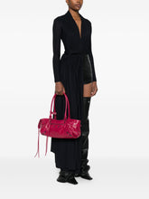 Balenciaga Le City Bag East-West in Fuchsia Leather