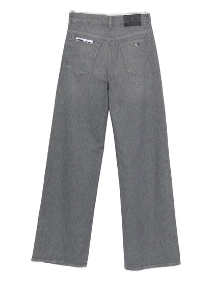 Emporio Armani Grey Medium Waist Straight-Leg Jeans Grey