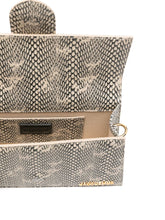 JACQUEMUS Le Grand Bambino beige snakeskin-effect handbag Beige