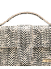JACQUEMUS Le Grand Bambino beige snakeskin-effect handbag Beige