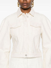 JACQUEMUS La Veste De-Nimes Cropped Off-White Denim Jacket White