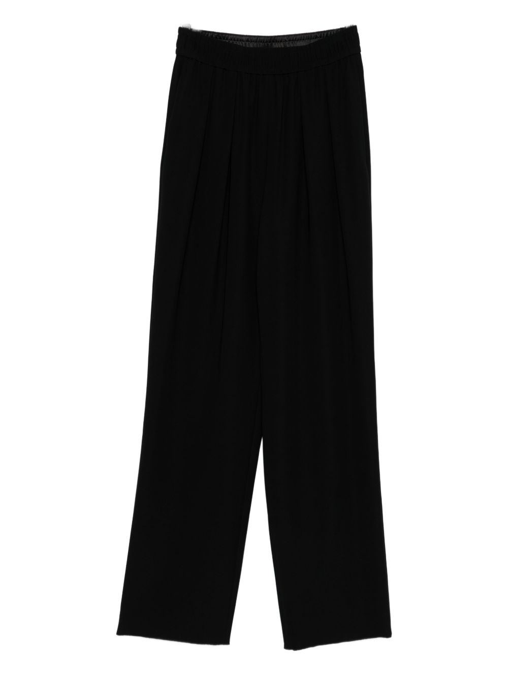 Emporio Armani Straight-Leg Pleated Trousers Black black