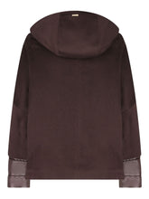 Herno Cashmere Hooded Quilted Cape Jacket Brown