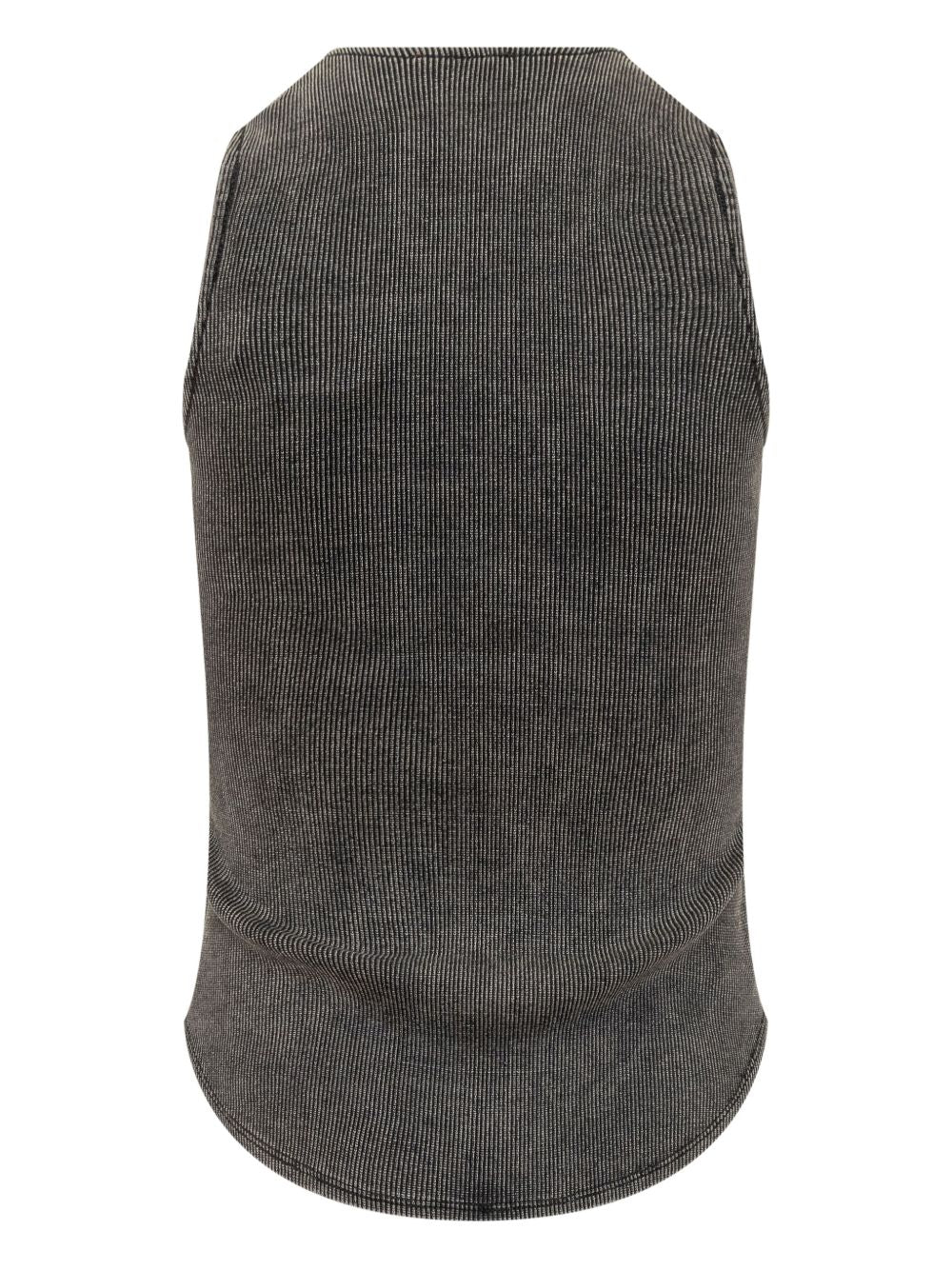 Diesel Ribbed V-Neck Sleeveless Top Black