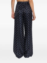 Tory Burch Paisley-Print Straight-Leg Trousers Blue