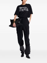 Balmain Leopard-Print Organic Cotton T-Shirt Black