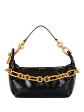 Balmain Sync Medium Leather Shoulder Bag Black