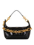 Balmain Sync Medium Leather Shoulder Bag Black