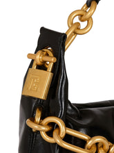 Balmain Sync Medium Leather Shoulder Bag Black