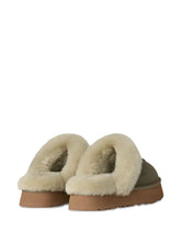 Ugg Australia Shearling Suede Platform Sandals Green Green