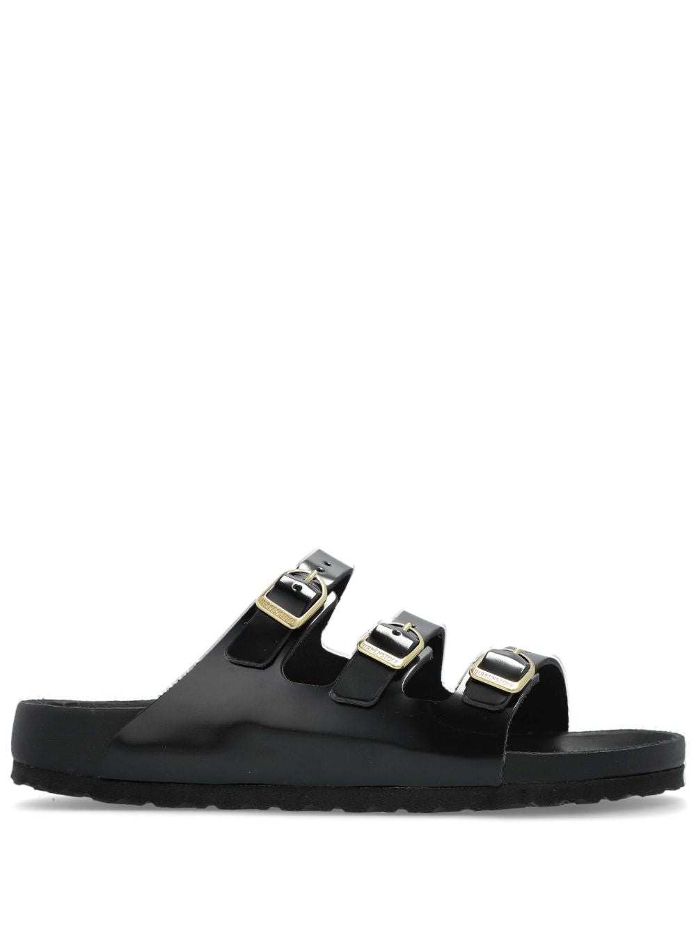 Birkenstock Florida Patent Leather Three-Strap Sandals Black