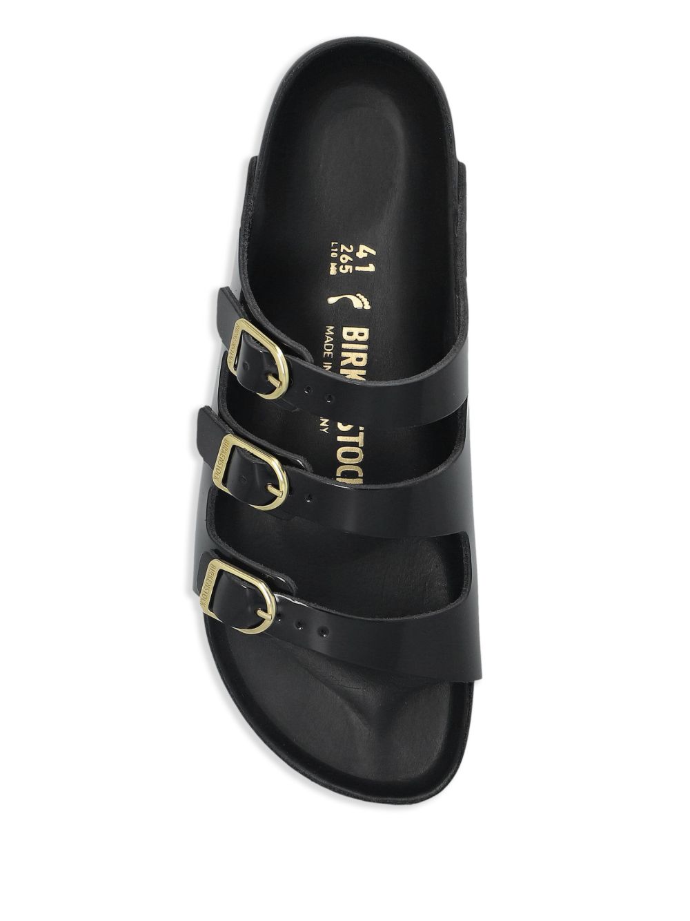 Birkenstock Florida Patent Leather Three-Strap Sandals Black