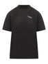 Off White Arrow Glass Flower Cotton T-Shirt Black