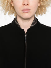 Emporio Armani Zipped Blouson Jacket with Oversized Pockets Black