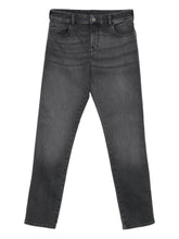 Emporio Armani Straight-Leg Medium-Waist Grey Denim Jeans Grey