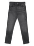Emporio Armani Straight-Leg Medium-Waist Grey Denim Jeans Grey
