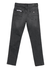 Emporio Armani Straight-Leg Medium-Waist Grey Denim Jeans Grey