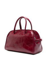JACQUEMUS Le Petit Turismo Top Handle Knot-Detail Leather Bag Bordeaux