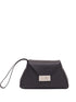 MM6 Maison Margiela Numeric Calf Leather Foldover Clutch Black black