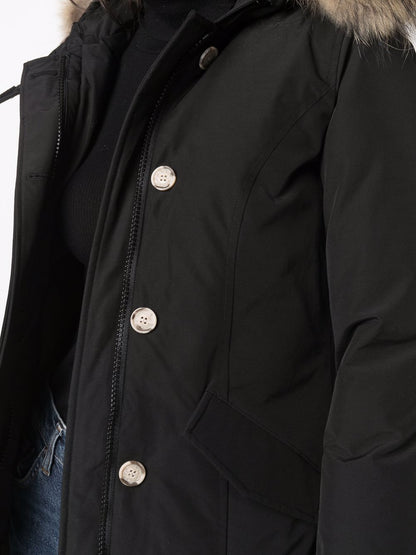 Woolrich Silk-Nylon Arctic Raccoon Parka Black black