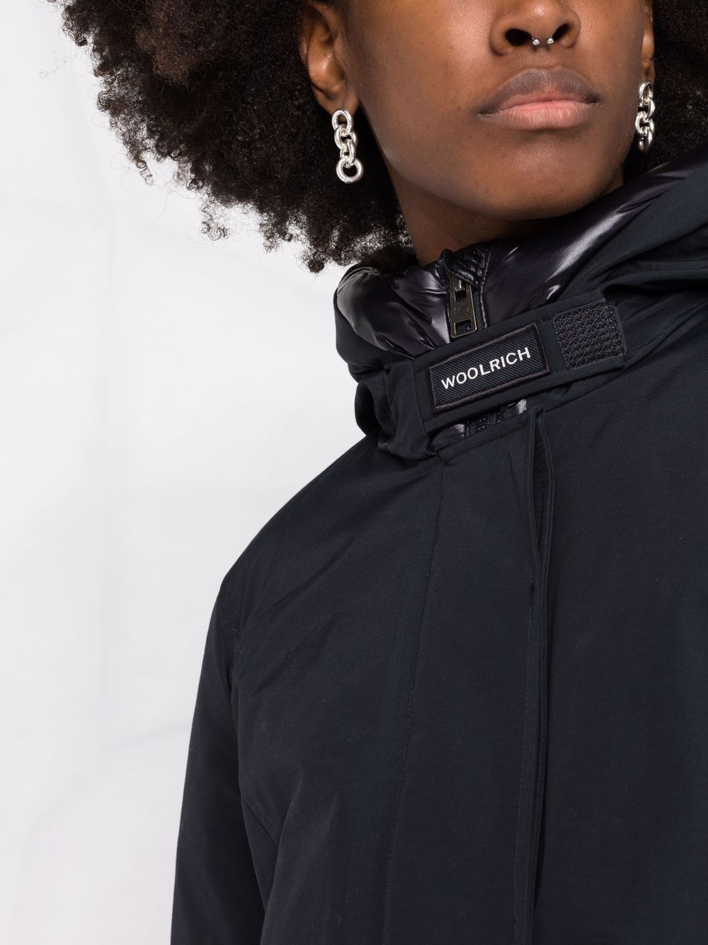 Woolrich Arctic Parka in Blue Cotton-Blend Blue