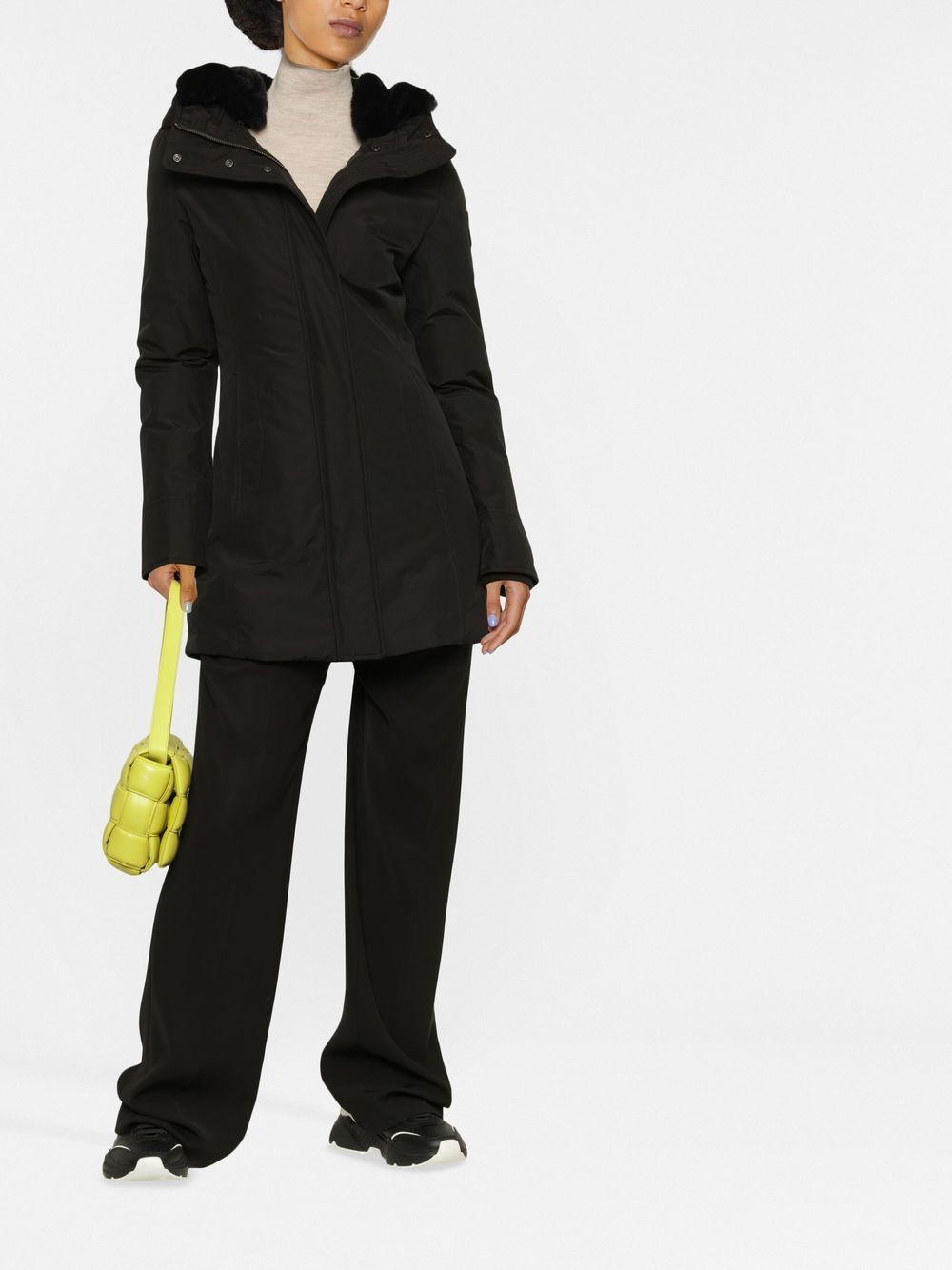 Woolrich Boulder Faux Fur-Trimmed Parka Black