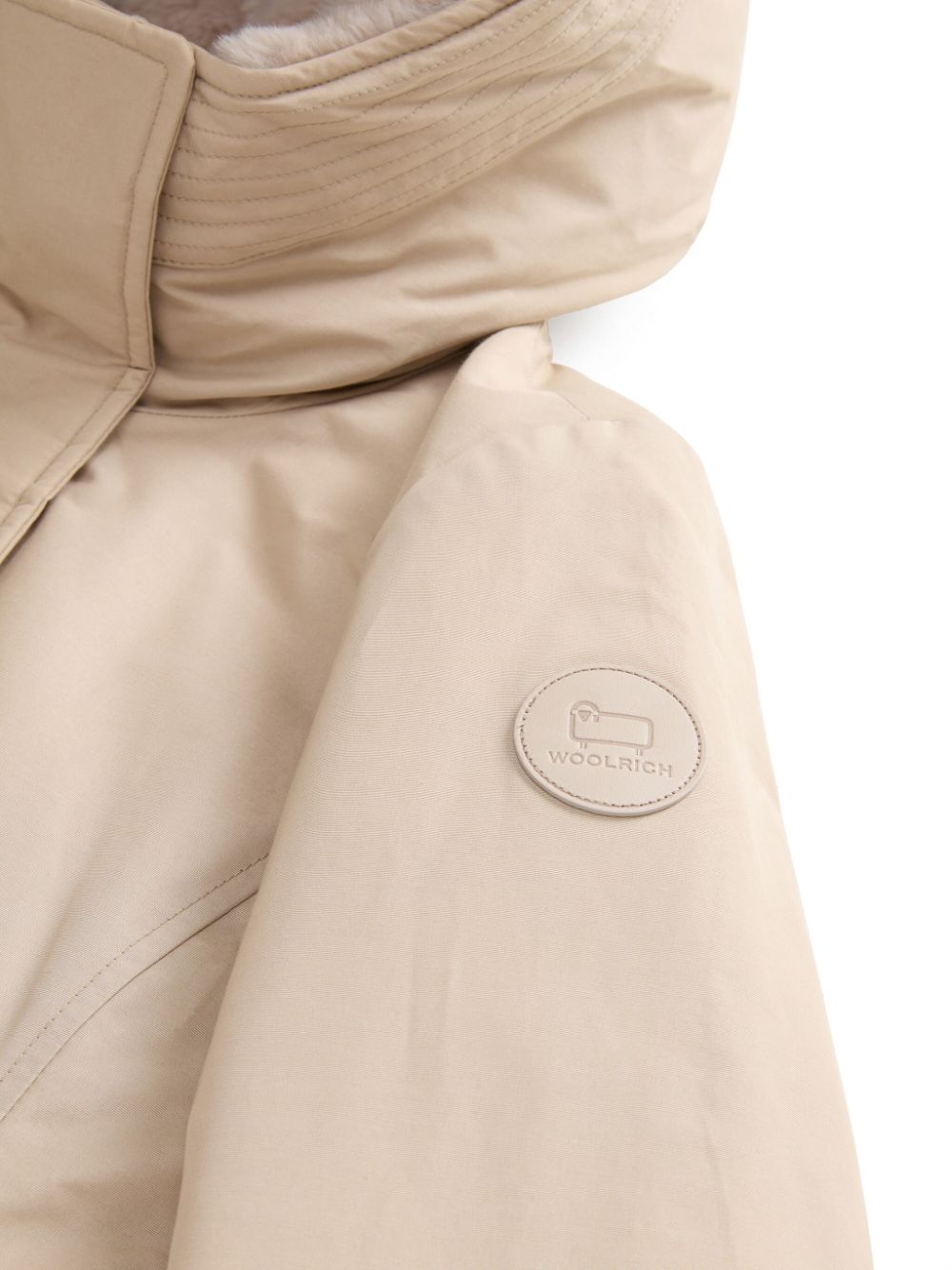 Woolrich Silk &amp; Nylon Boulder Faux Fur Parka Beige