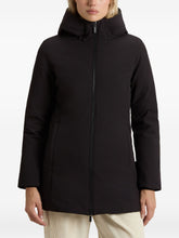Woolrich Belted Hooded Technical Coat Black Black