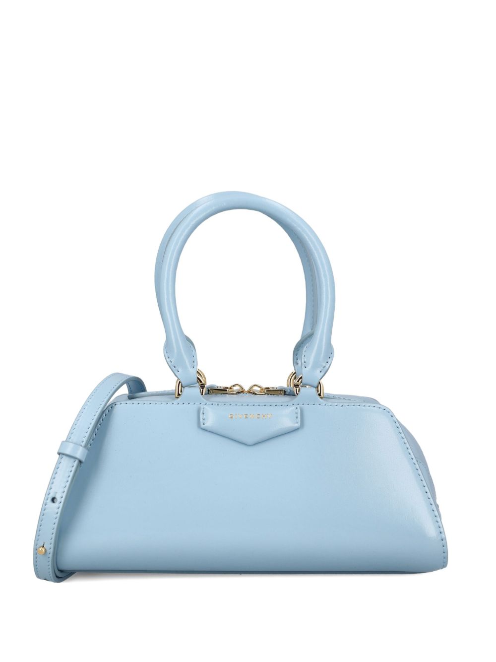 Givenchy Antigona East West Mini Leather Handbag Clear Blue