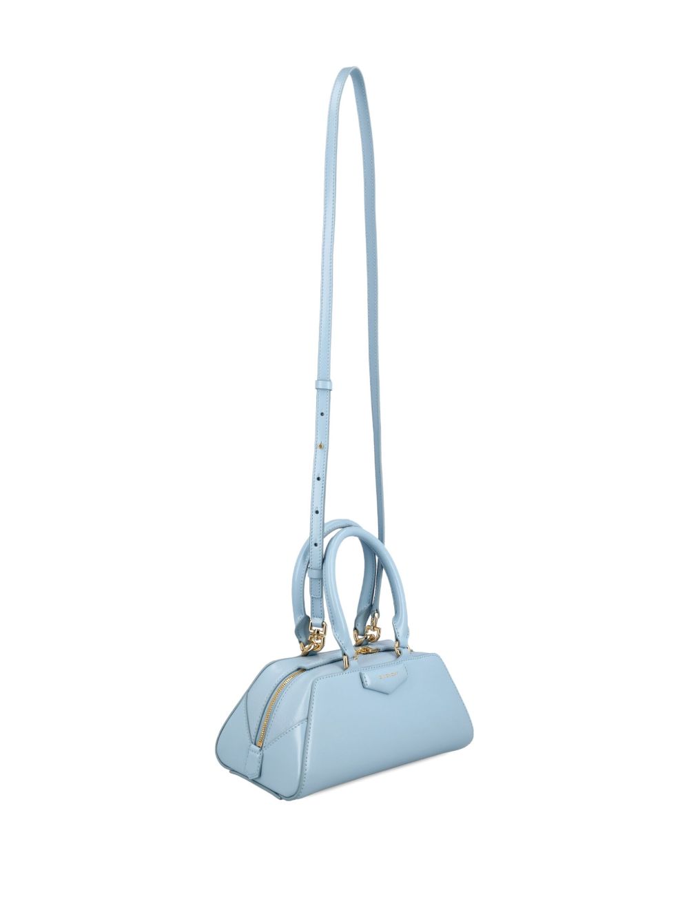 Givenchy Antigona East West Mini Leather Handbag Clear Blue