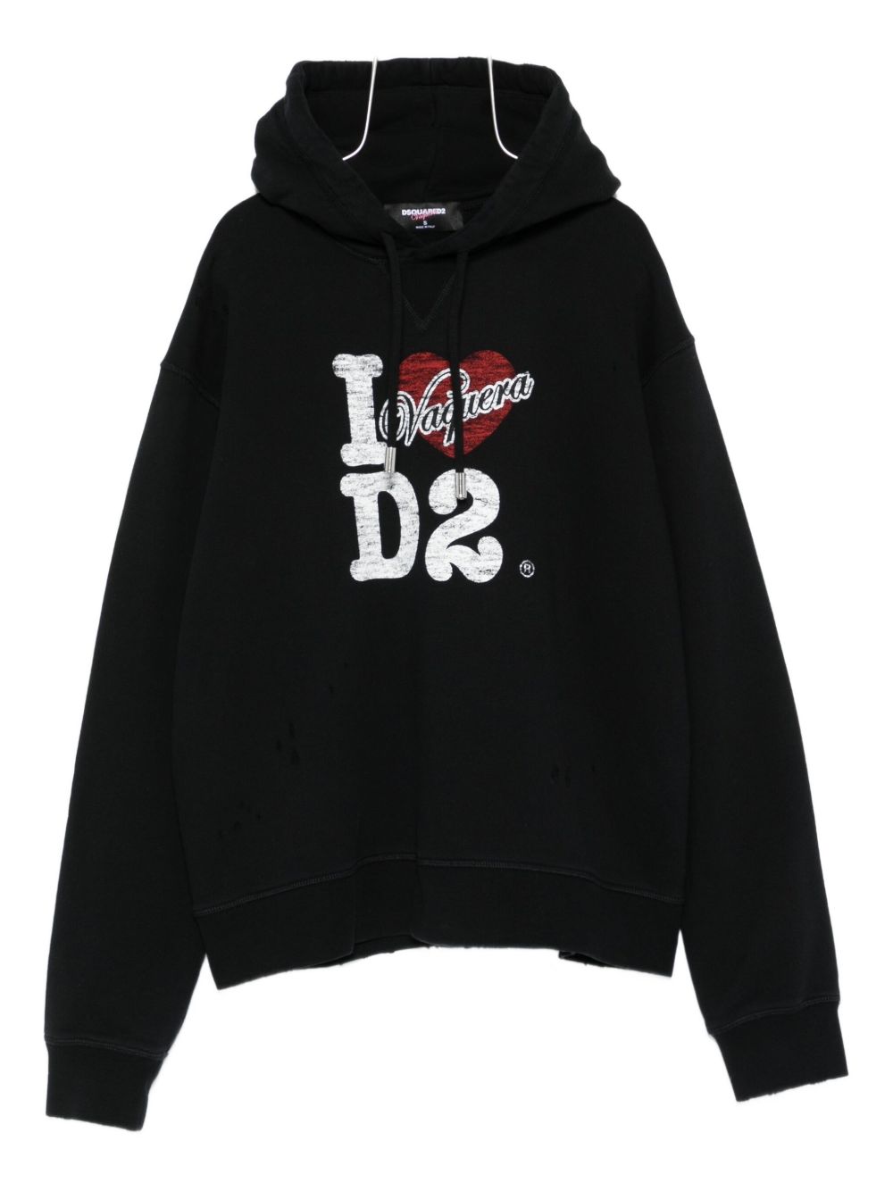 Dsquared2 Logo Cotton Hoodie Black