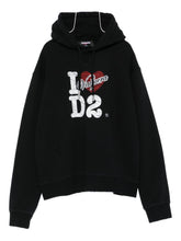 Dsquared2 Logo Cotton Hoodie Black
