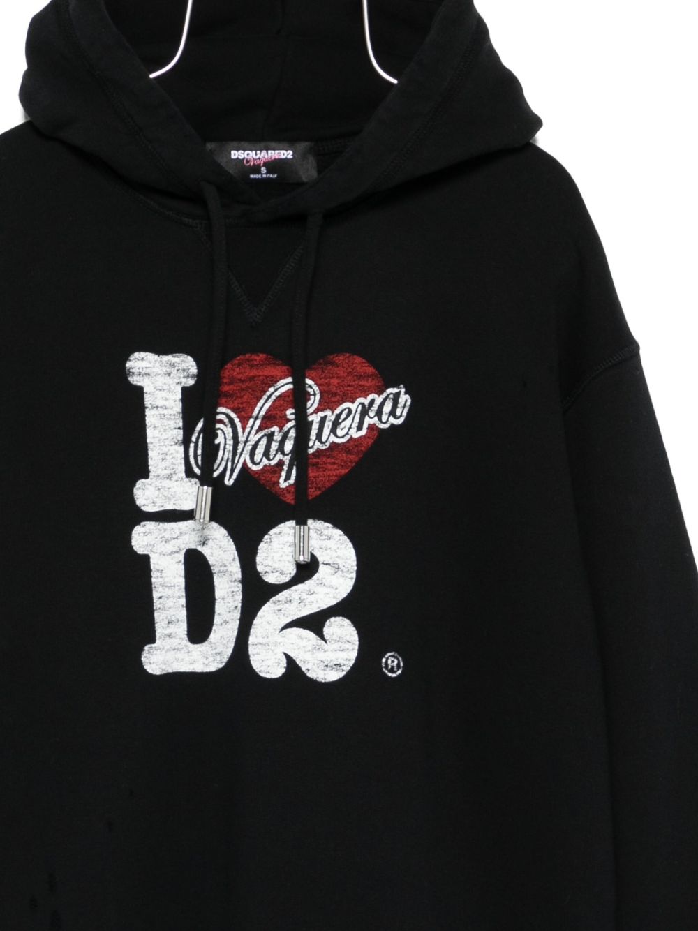 Dsquared2 Logo Cotton Hoodie Black