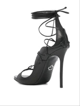 Dsquared2 High Heel Leather Sandals Black Black