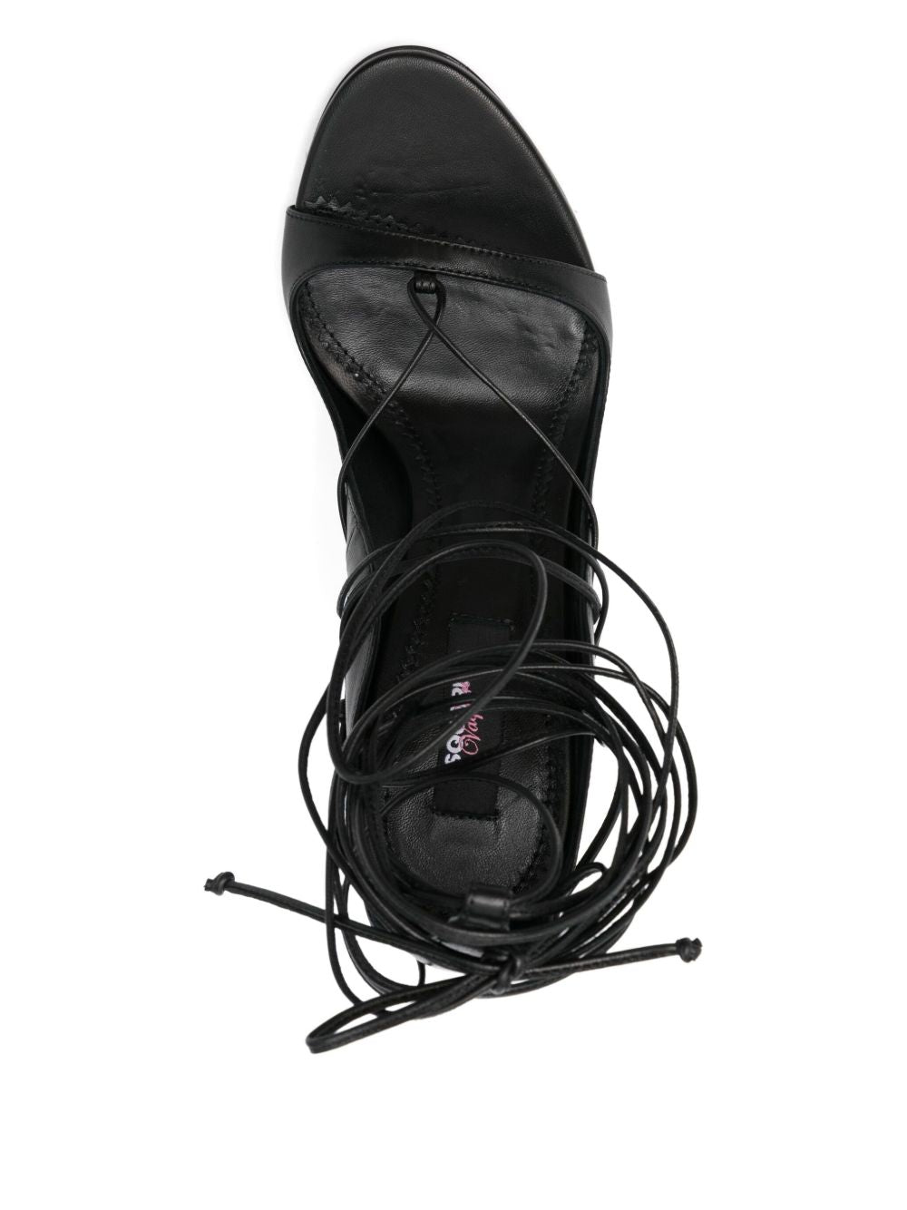 Dsquared2 High Heel Leather Sandals Black Black