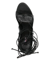 Dsquared2 High Heel Leather Sandals Black Black