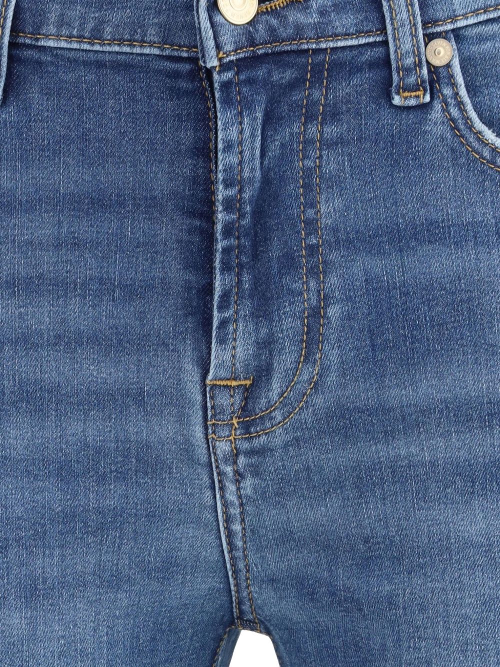 Seven High-Waisted Flared Denim Jeans Blue Blue