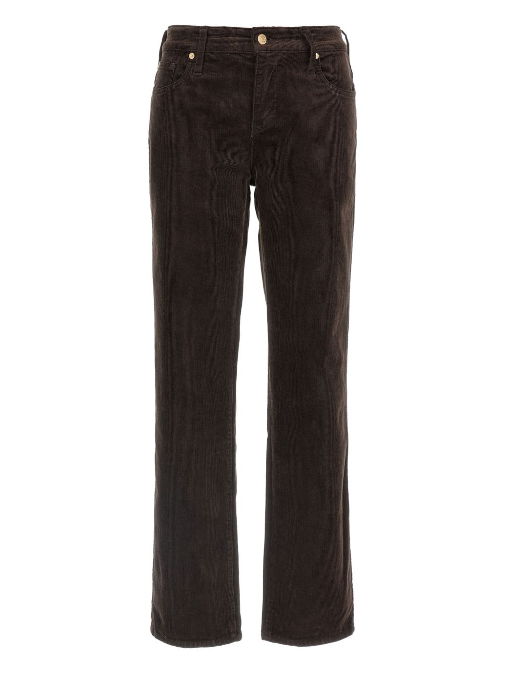 Seven Calie Brown Corduroy Straight-Leg Jeans Brown