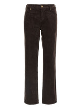 Seven Calie Brown Corduroy Straight-Leg Jeans Brown
