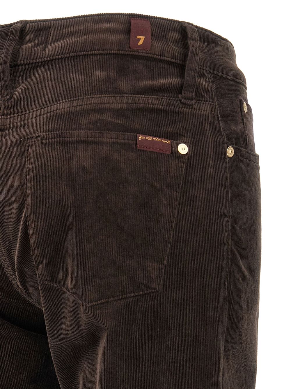 Seven Calie Brown Corduroy Straight-Leg Jeans Brown