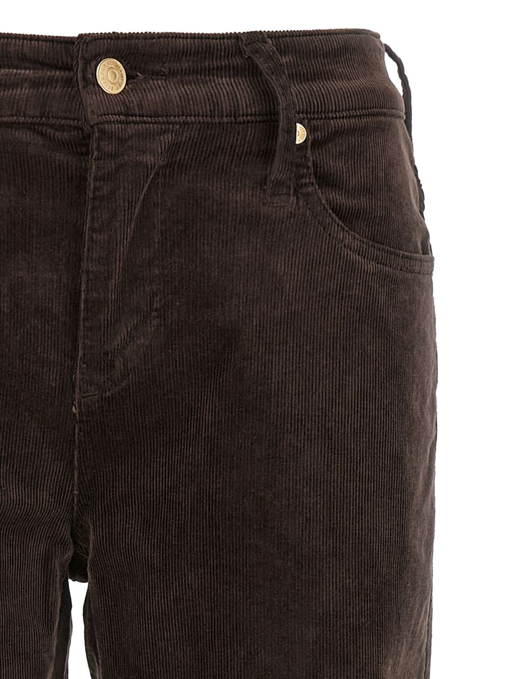 Seven Calie Brown Corduroy Straight-Leg Jeans Brown