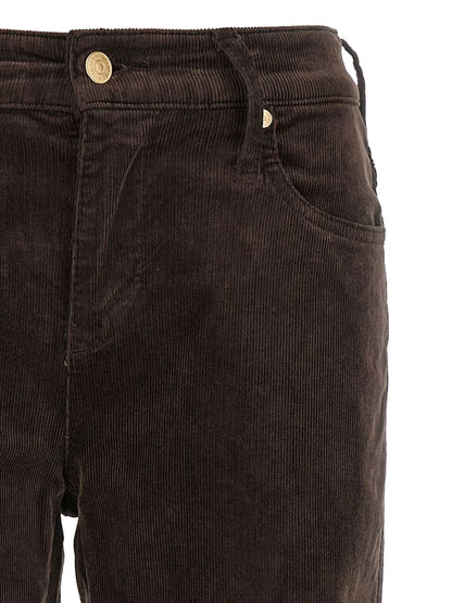 Seven Calie Brown Corduroy Straight-Leg Jeans Brown