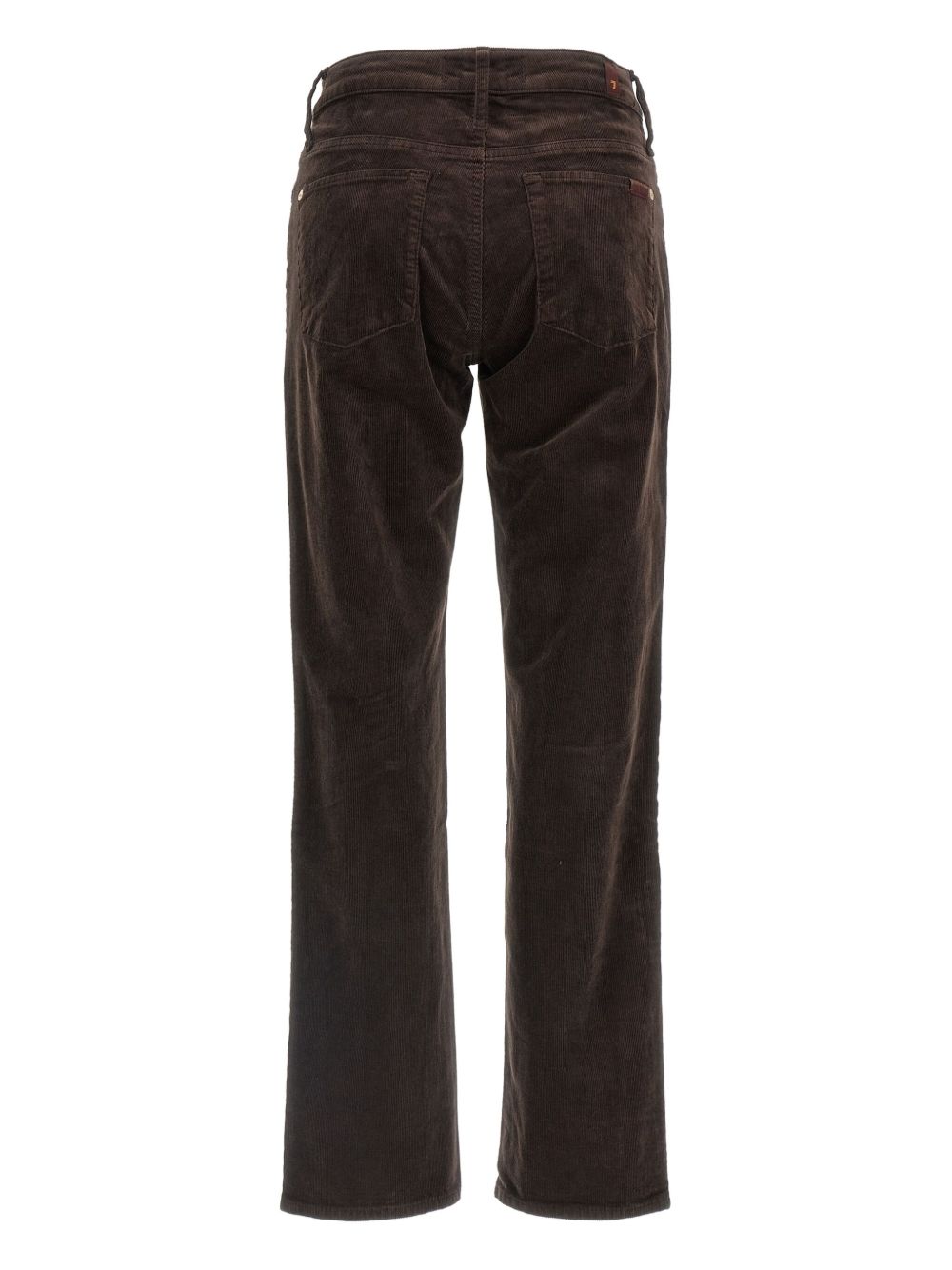 Seven Calie Brown Corduroy Straight-Leg Jeans Brown