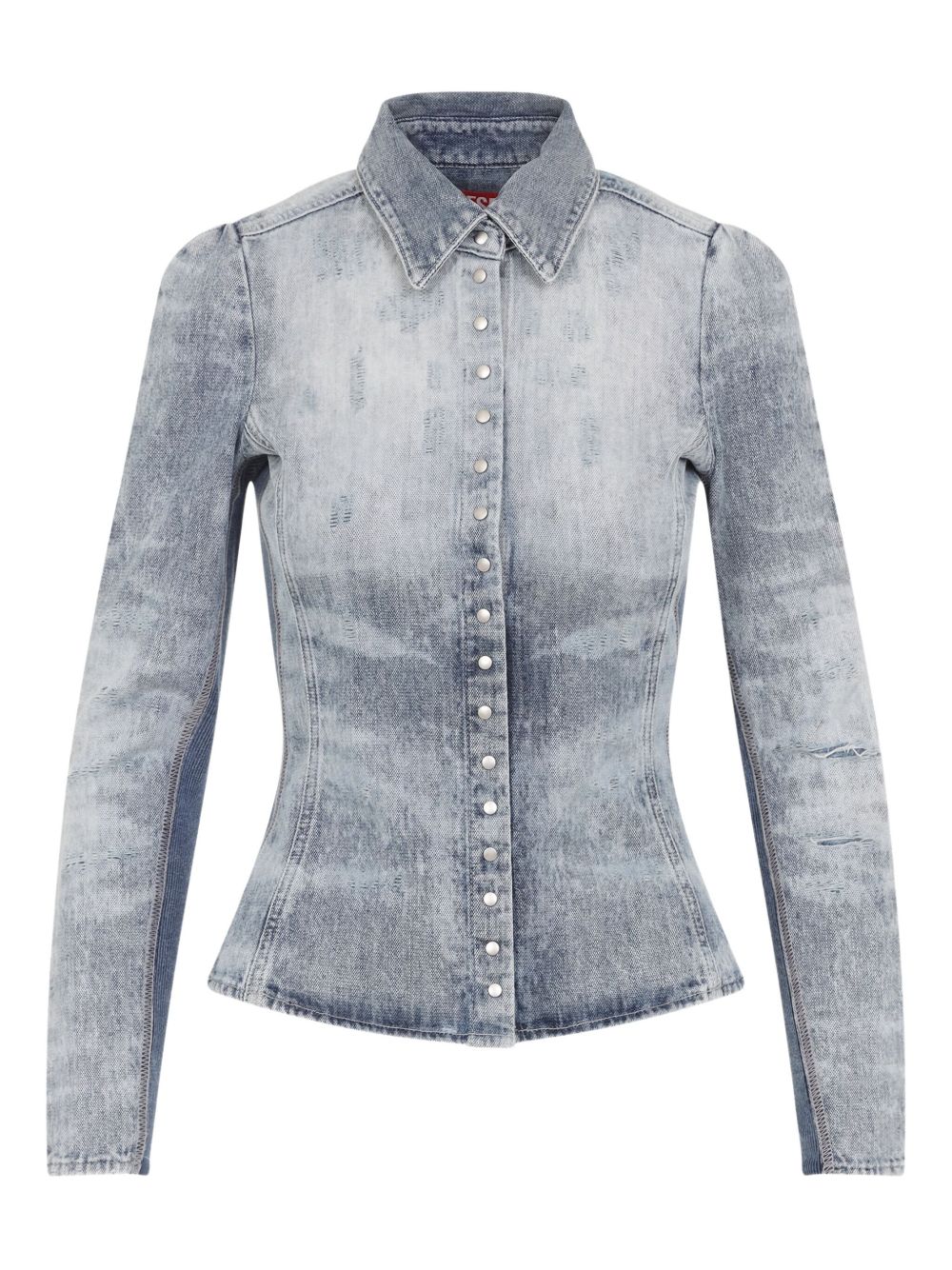 Diesel Cotton Denim Shirt in Clear Blue Clear Blue