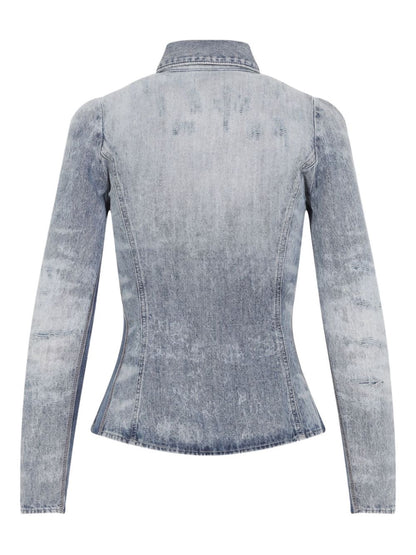 Diesel Cotton Denim Shirt in Clear Blue Clear Blue