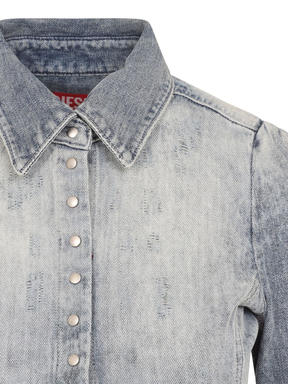 Diesel Cotton Denim Shirt in Clear Blue Clear Blue