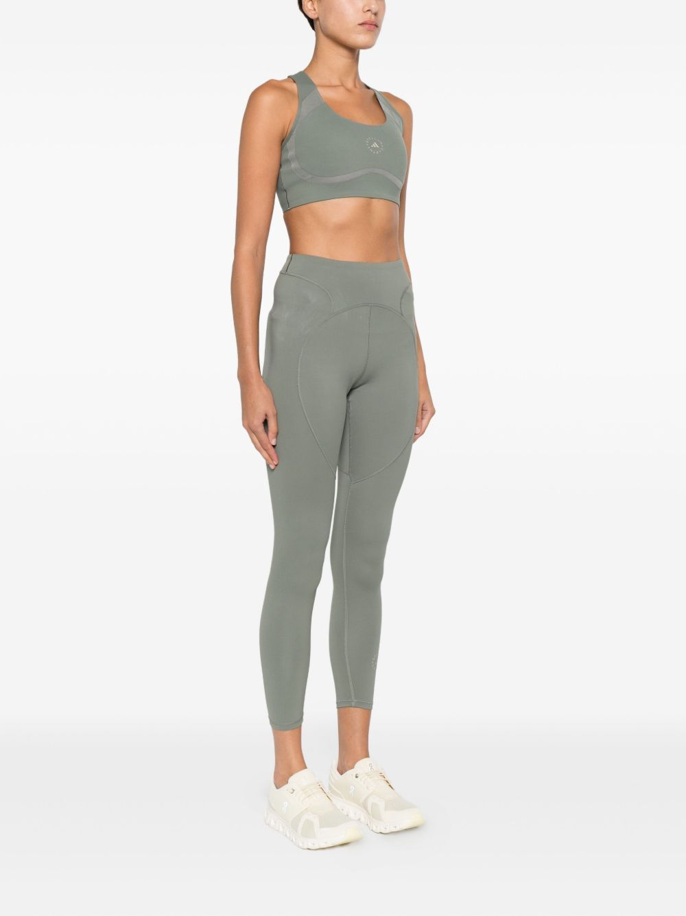 Adidas By Stella McCartney Logo Gym Bra Green